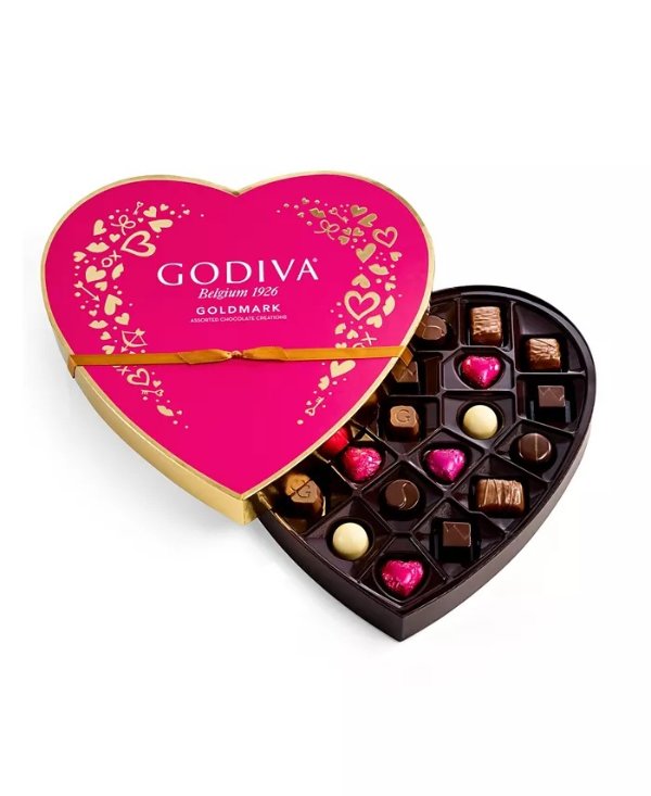 Valentine's Day Assorted Chocolates Heart Box, 24 Pieces