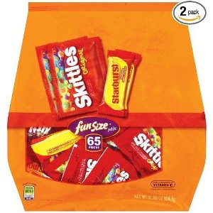 Skittles/Starburst Original Fun Size, 31.9-Ounce Stand Up Bags (Pack of 2)