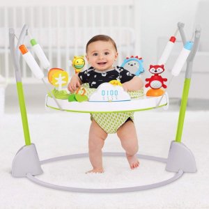 Skip Hop Explore & More Jumpscape Fold-Away Baby Jumper with Bounce Counter, Multi-Colored