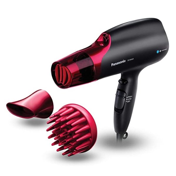 EH-NA65-K nanoe Dryer, Professional-Quality with 3 attachments Including Quick Blow Dry Nozzle for Smooth, Shiny Hair, Pink
