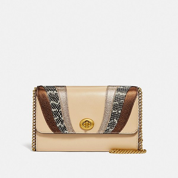 Marlow Turnlock Chain Crossbody With Wave Patchwork