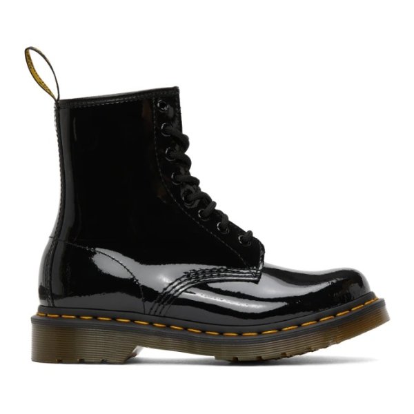 Black Patent 1460 Boots