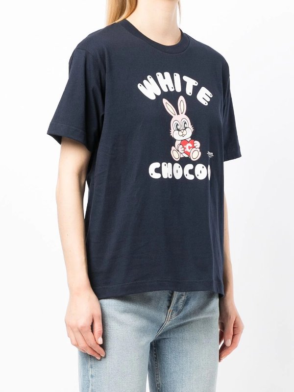 CHOCOOLATEgraphic bunny-print T-shirt