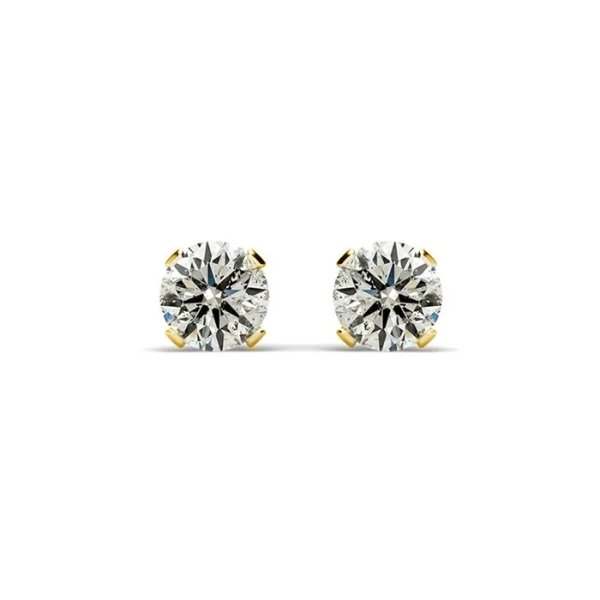 15 Point Diamond Stud Earrings 14K Yellow Gold! Amazing Deal, Fiery Diamonds