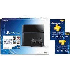 PlayStation 4 Console w/ 1 Select Game and 6 Month PS Plus
