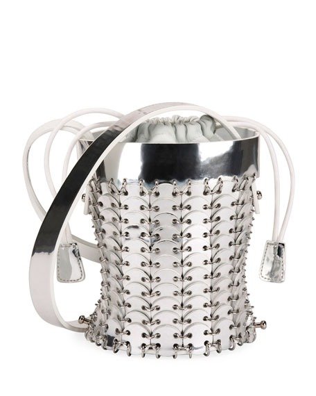 14#01 Chain-Link Mini Bucket Bag, Silver