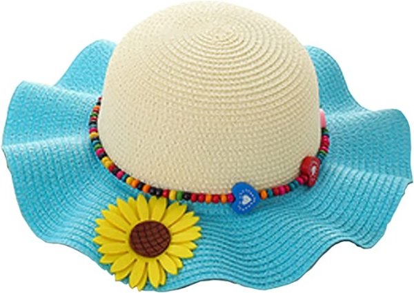 Toddler Kid Girl Summer Straw Hat Bowknot Beach Sun Protection Hats