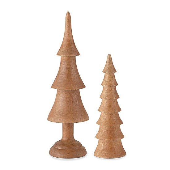 Woodland Retreat Wood Christmas Tabletop Trees Collection