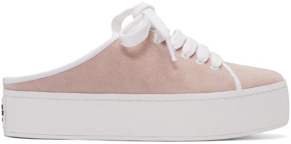 Opening Ceremony: Pink Suede Cici Lace-Up Slide Sneakers | SSENSE