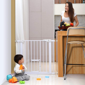 Cumbor 38.5" Auto Close Safety Baby Gate, Extra Tall Durable Dog Gate with Door