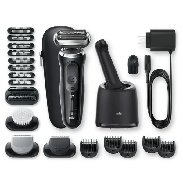 Series 7 7091cc Electric Shaver for Men with Beard Trimmer, Black