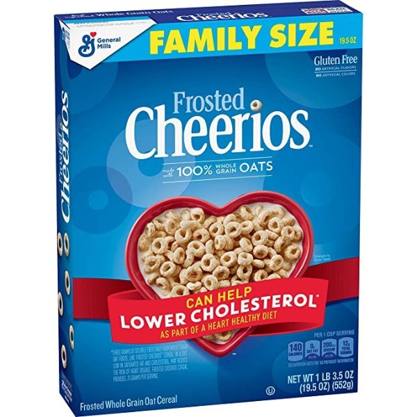 Frosted Cheerios Cereal, Cereal with Oats, Gluten Free, 19.5 oz