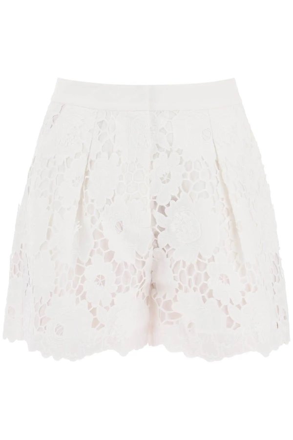 Cotton floral lace shorts