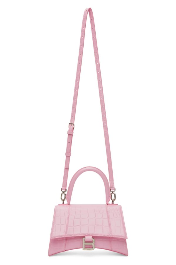 Pink Croc Small Hourglass Bag