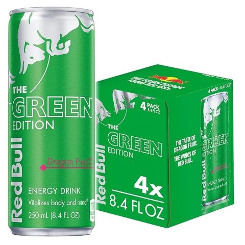 Red Bull 绿版火龙果能量饮料 8.4oz 4 罐