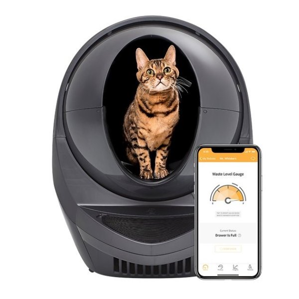 WiFi Enabled Automatic Self-Cleaning Cat Litter Box, Grey - Chewy.com