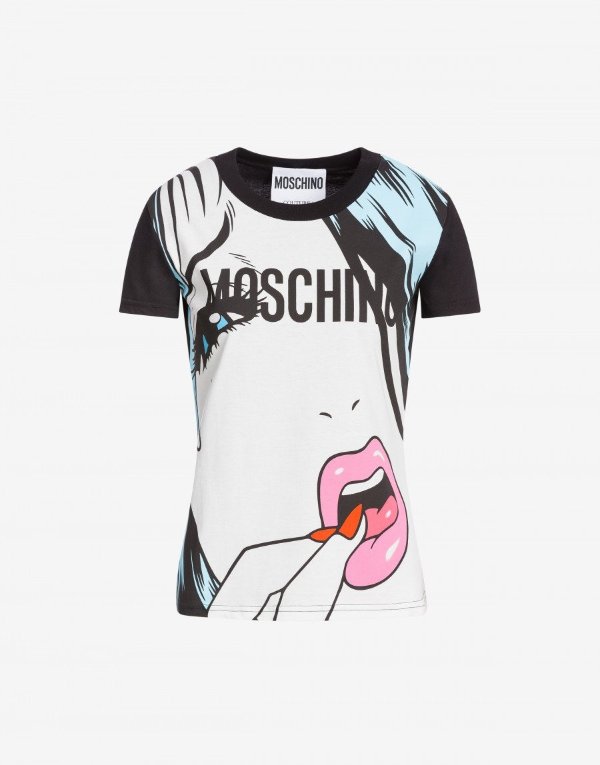 #Moschinoeyes cotton t-shirt - T-Shirts - Clothing - Women - Moschino