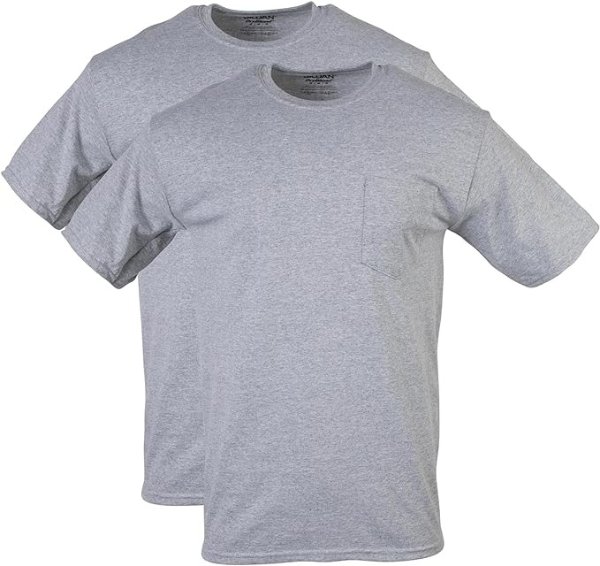 Gildan DryBlend Workwear T-Shirts with Pocket  2-Pack