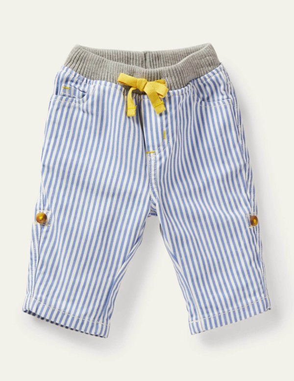Roll Up Pants - Blue Ticking | Boden US