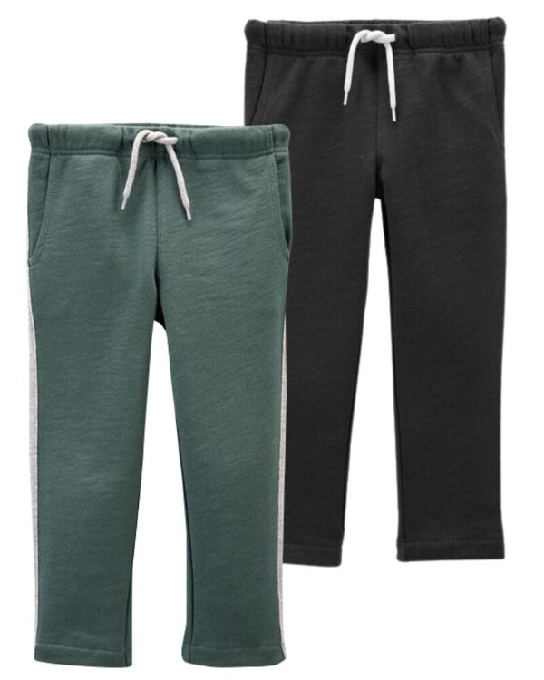 2-Pack Pull-On French Terry Pants
