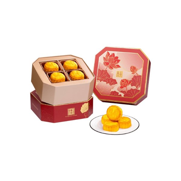 Peninsula Hotel Mini Egg Custard Mooncake Luxury Gift Box - 8 Pieces, 9.87oz