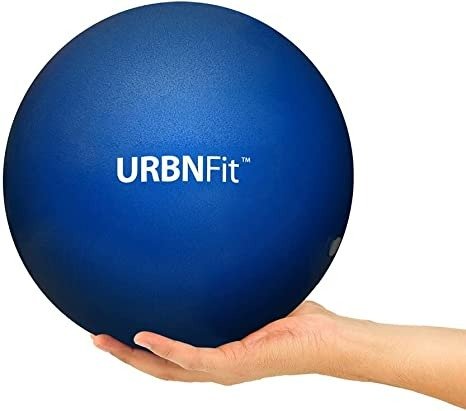 Small Exercise Ball - 9-inch Mini Pilates Ball with Fitness Guide for Yoga, Barre, Physical Therapy, Stretching & Core Stability Workout
