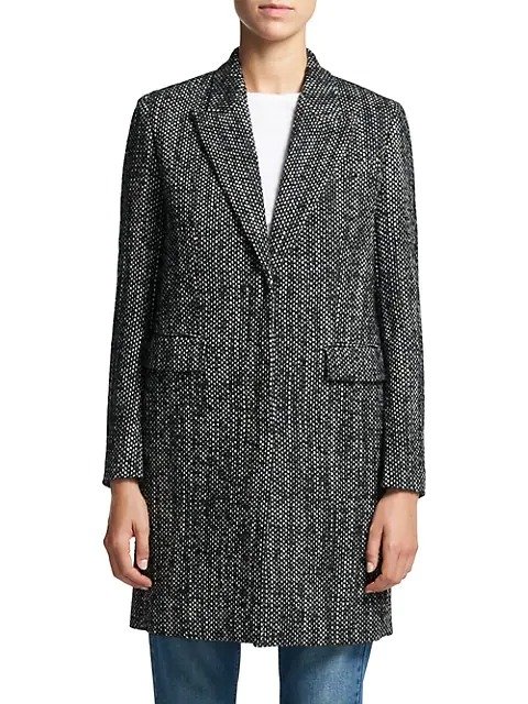 Square Tweed Coat