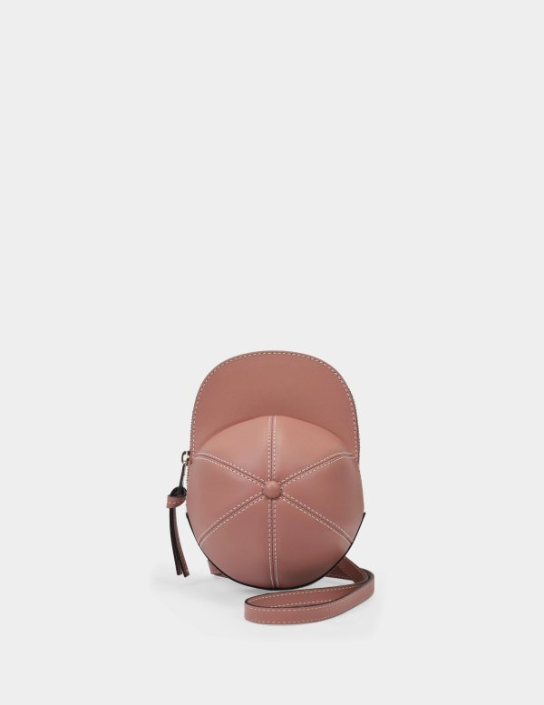 Midi Cap Bag in Powder Pink Leather