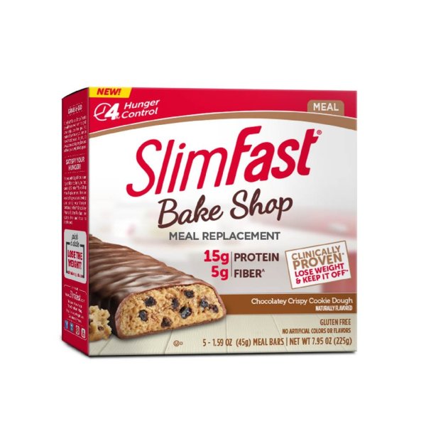 Bake Shop Chocolatey Crispy Cookie Dough Meal Replacement Bar, 1.59oz., Pack of 5