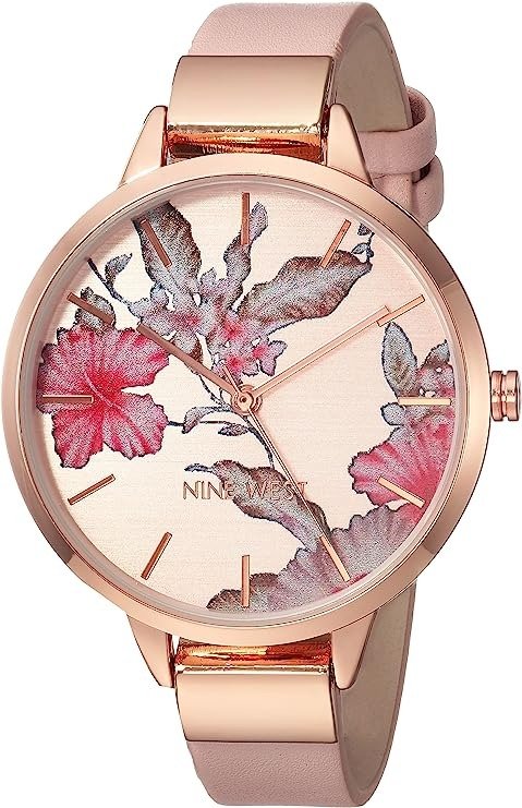 Floral Rose Goldtone Watch