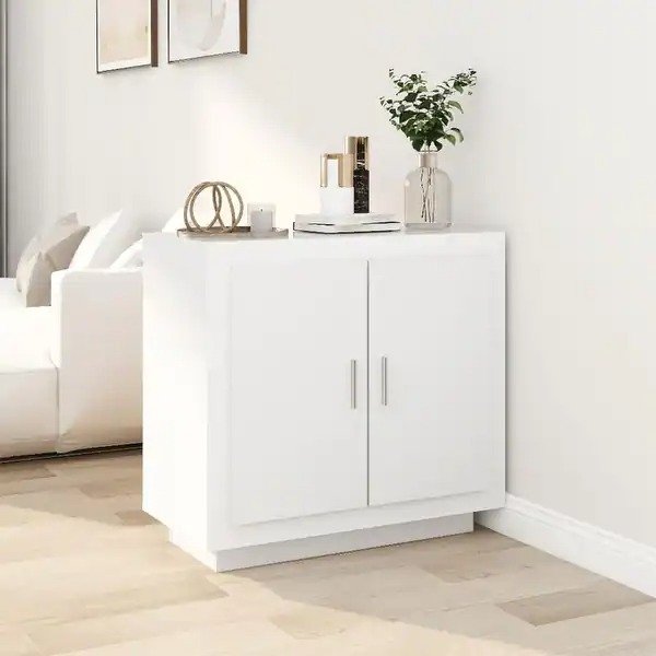 vidaXL Sideboard Buffet Console Cabinet for Kitchen Entryway Engineered Wood - 31.5" x 15.7" x 29.5"