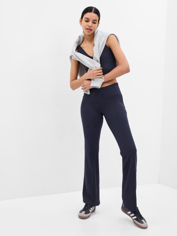 Fit Brushed Jersey Flare Pants