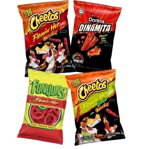 Flamin' Hot Cheetos® Snacks Doritos® Tortilla Chips Funyuns® Onion Rings Bundle - 4 Pack