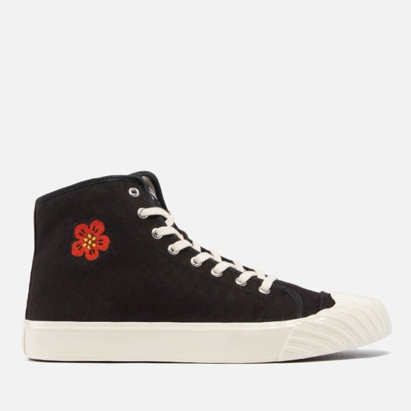 School Logo-Embroidered Canvas High-Top Trainers