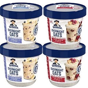 Quaker Overnight Oats Blueberry & Cherry Vanilla Variety Pack, 6 cups
