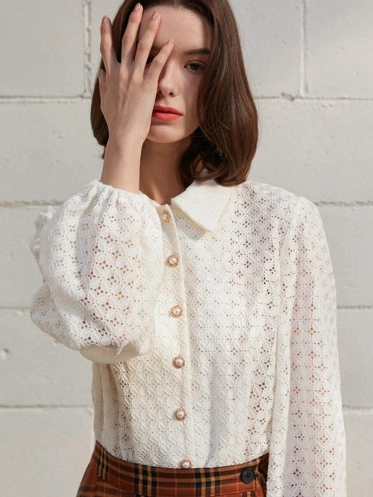 Laced Blouse Ivory