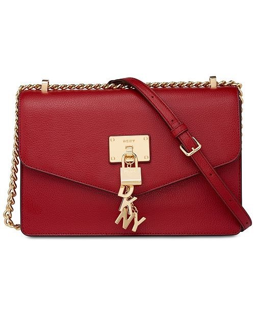 Elissa Leather Chain Strap Shoulder Bag, Created for Macy's