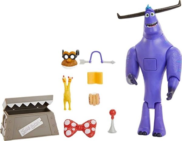 Monsters at Work Tylor Tuskmon The Jokester Feature Figure Talking Interactive Disney Plus Character Toy with Accessories, Posable Authentic Look & Sound, Kids Gift Ages 3 Years & Up