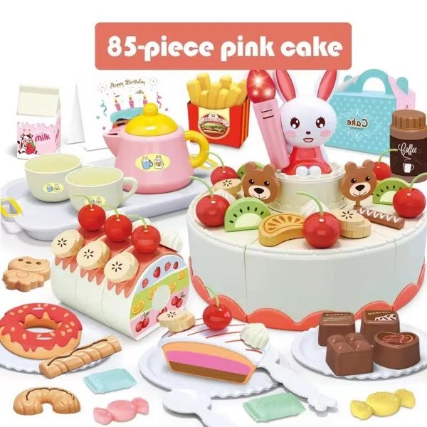 85pcs Simulation Cake Making Toy Suitable For Children To Play House Game | Check Out Today's Deals Now | Temu