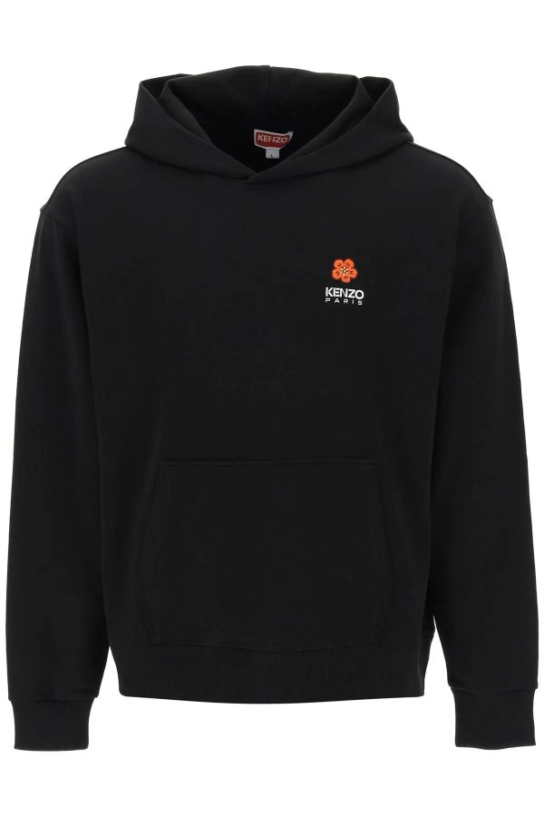 hoodie with boke flower patch