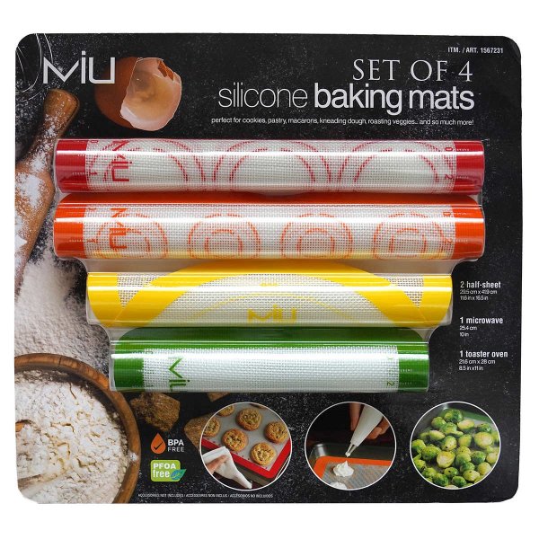 Set of 4 Silicone Baking Mats