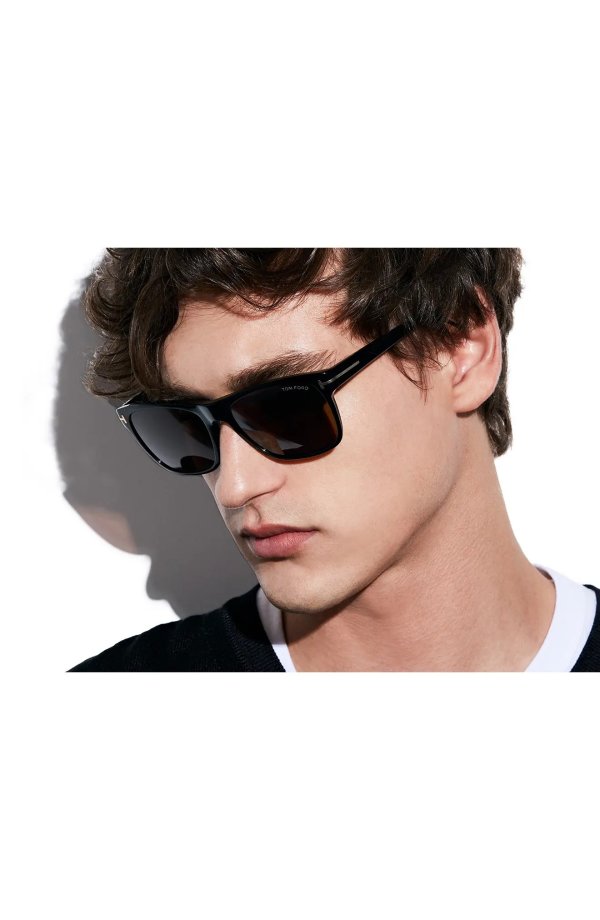 59mm Giulio Rectangle Sunglasses