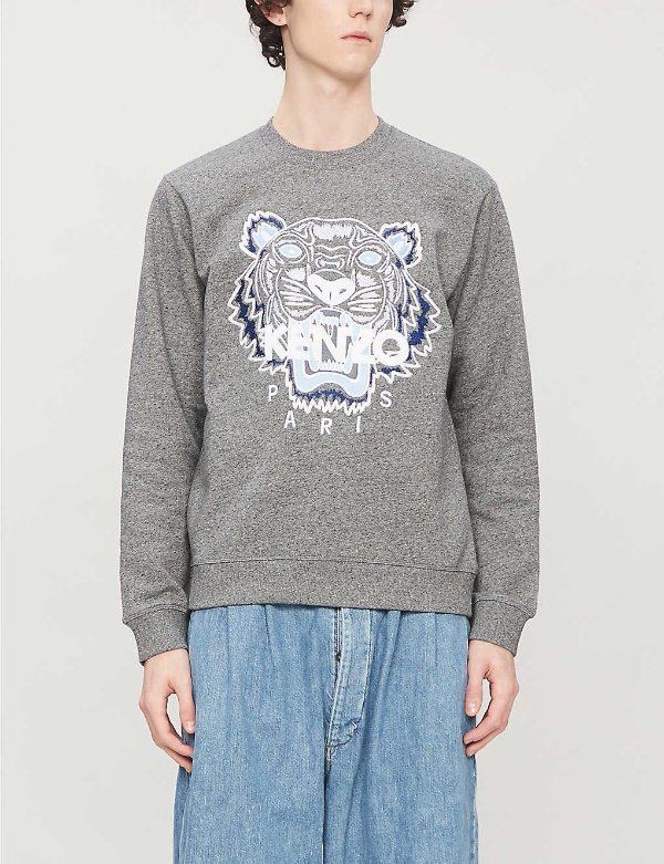 Tiger relaxed-fit cotton-jersey sweatshirt