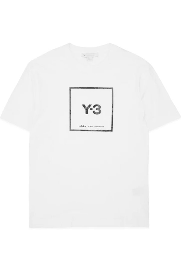 - Square Label Graphic T-Shirt - Core White