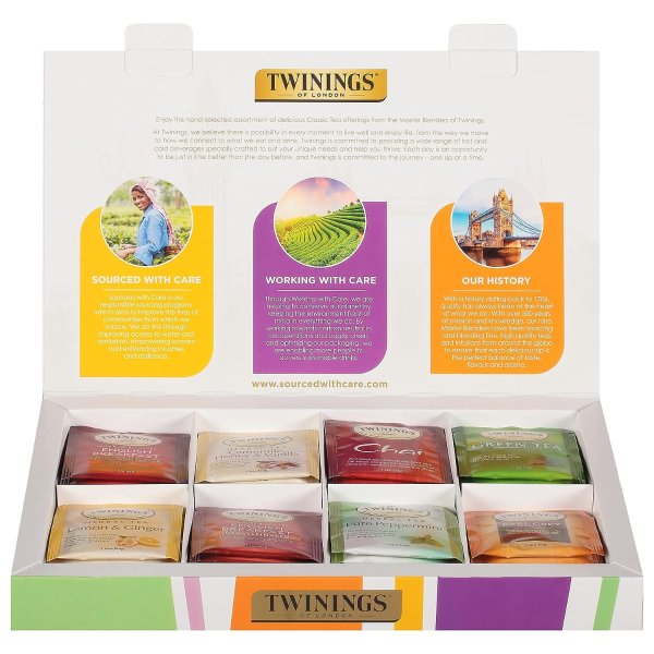 Tea Classics Collection, Variety Gift Box Sampler, 48 Tea Bags