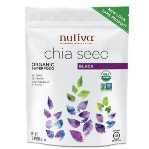Nutiva Organic Black Chia Seeds, 12-oz. Bag @ Amazon
