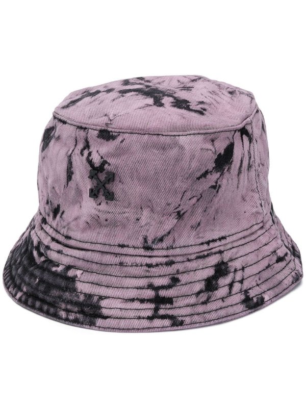marble-effect bucket hat