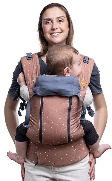 Baby Carrier 8 Hybrid Newborn to Toddler Carrier (7-45lbs) - All in 1 Mesh Backpack, Front and Hip Carrier with Adjustable Seat - Cooling Ergonomic Carrier (Rose Love)