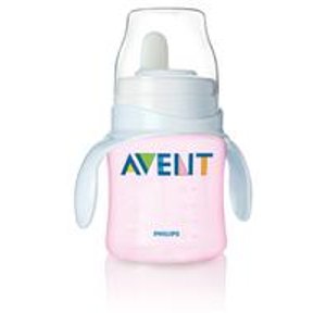 Philips Avent BPA Free Classic Bottle to First Cup Trainer, Pink