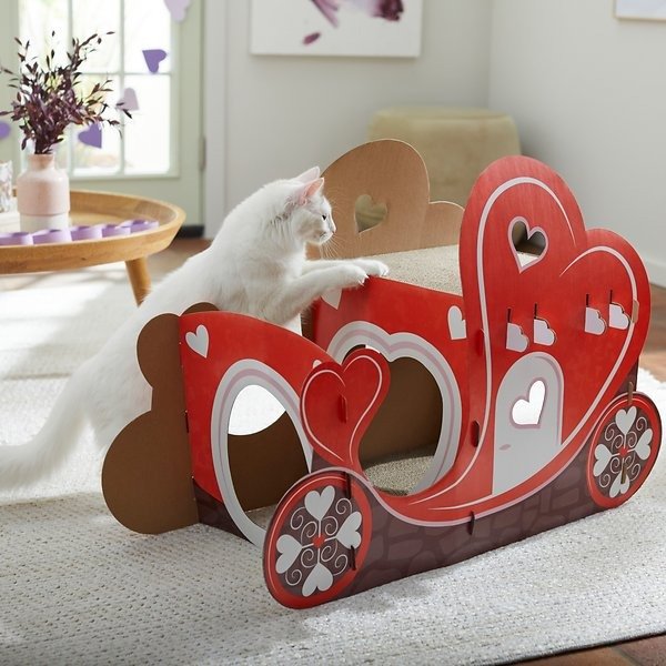 FRISCO Love Carriage Cardboard Cat House, 2-Story - Chewy.com